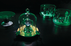 The old kilogram standard under Bell jars